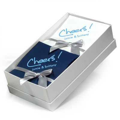 Cheers Calligraphy Napkin Gift Set